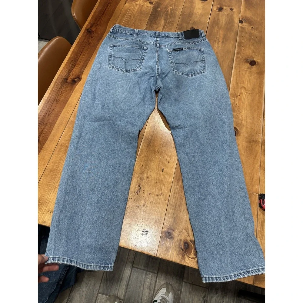 Harley-Davidson Men's Genuine MotorClothes Jeans Size 38x32 Light Wash Blue